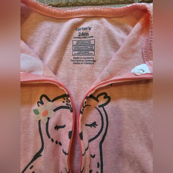 Carter's Full Zip Pajamas 24 months - Picture 3 of 13